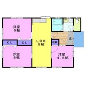五月女貸家 8号棟の間取り画像
