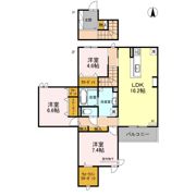 D-room中州の間取り画像