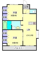スカイコート年見の間取り画像