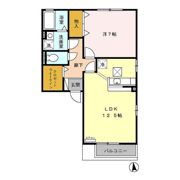 クレセント Bの間取り画像