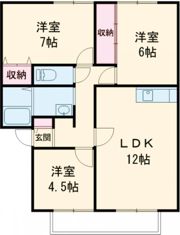 サンプレイス宮の内 F棟の間取り画像