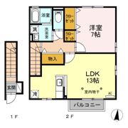 ラルジュメゾン Bの間取り画像
