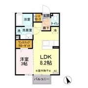 クレール・パレ Aの間取り画像