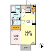 サンライズ陽東 Bの間取り画像