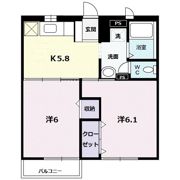 アーバンハイツ岩崎Bの間取り画像