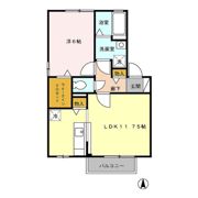 セジュールKIYO Bの間取り画像