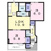 プリムヴェール Aの間取り画像