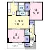 プリムヴェール Aの間取り画像