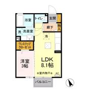 クレール・パレ Aの間取り画像