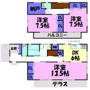 荒井貸家(上田原)の間取り画像