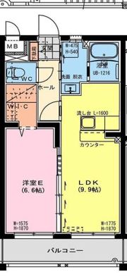 ハイラインSの間取り画像
