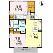 セジュールグレイス A棟の間取り画像