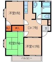 シティハイツソシアルⅡの間取り画像