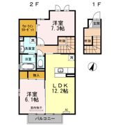 メルヴェーユ Aの間取り画像