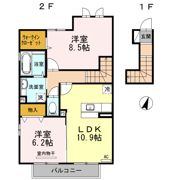 メルヴェーユ Bの間取り画像