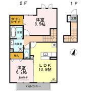 メルヴェーユ Bの間取り画像