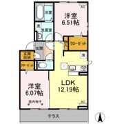 パークウエスト上別府 B棟の間取り画像