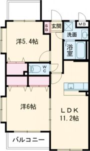 パークサイド城ヶ崎の間取り画像