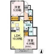 フローリッシュ下北方 B棟の間取り画像