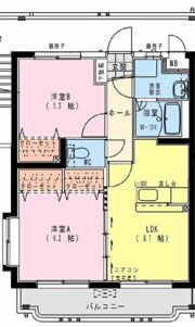 ラシーヌ平和台の間取り画像
