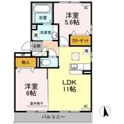 ウエスト ヴィレッジⅡ B棟の間取り画像