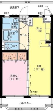 レザンス波島の間取り画像