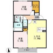 ボヌール A棟の間取り画像
