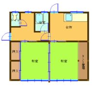 古城借家 B棟の間取り画像