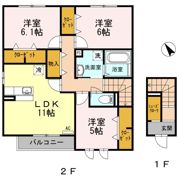 ハイネスCDFE Fの間取り画像