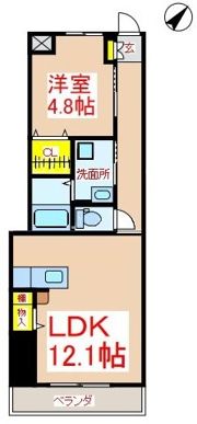 スカイコート平松の間取り画像