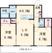ラ ヴィ ベールの間取り画像