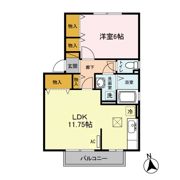 セジュール上高田 Bの間取り画像