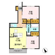 パーシモン三本柳の間取り画像