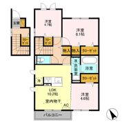 パーシモン三本柳の間取り画像