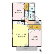 サンハイツ赤沼 Bの間取り画像
