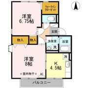 ファミールよこかわ Bの間取り画像