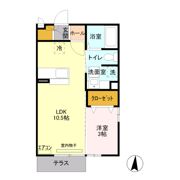 ルーエ三本柳 A/Bの間取り画像