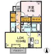 平松ハイツ 弐番館の間取り画像