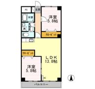 中御所グランバレー Aの間取り画像