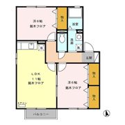 アムール宮沖 Aの間取り画像