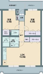 パーシモンスクエアの間取り画像