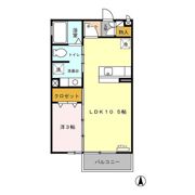 ルーエ三本柳 A/Bの間取り画像