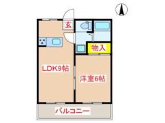 隼人マンションの間取り画像