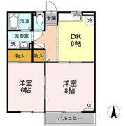 セジュール三本柳の間取り画像