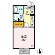 パルフェ三輪 Bの間取り画像