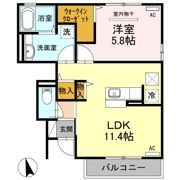 サニーハイツ花棚 A棟の間取り画像