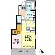 ﾊｲﾑ ﾙｰｴ厚原東／ｱｸｼｽ厚原 ﾊｲﾑ ﾙｰｴ厚原東 C棟の間取り画像