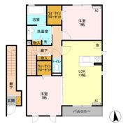 ロイヤルガーデン Dの間取り画像