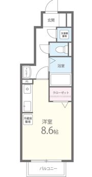 クレール幸の間取り画像
