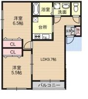 ベルリード藤井寺B棟の間取り画像
